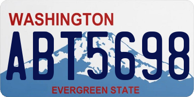WA license plate ABT5698