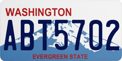WA license plate ABT5702