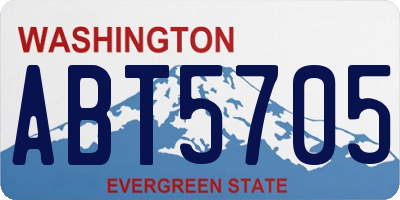 WA license plate ABT5705
