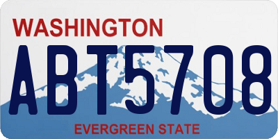 WA license plate ABT5708