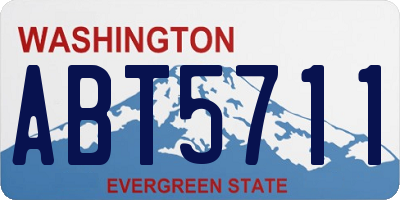 WA license plate ABT5711