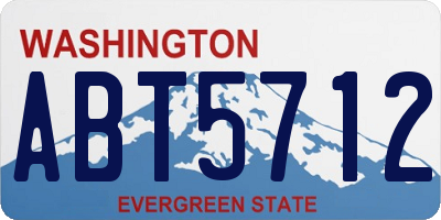 WA license plate ABT5712