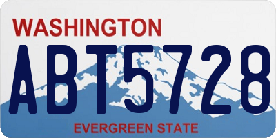 WA license plate ABT5728