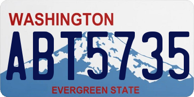 WA license plate ABT5735