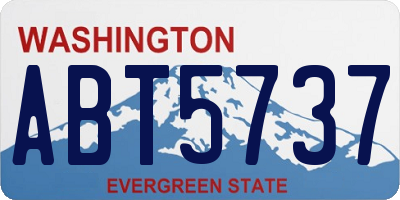 WA license plate ABT5737