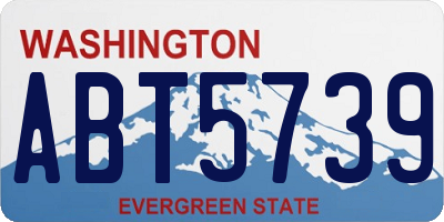 WA license plate ABT5739