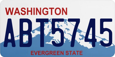 WA license plate ABT5745