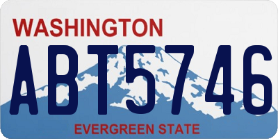 WA license plate ABT5746