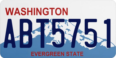 WA license plate ABT5751