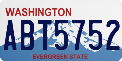 WA license plate ABT5752