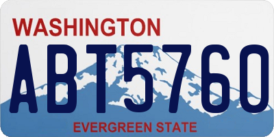 WA license plate ABT5760
