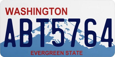 WA license plate ABT5764