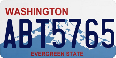 WA license plate ABT5765