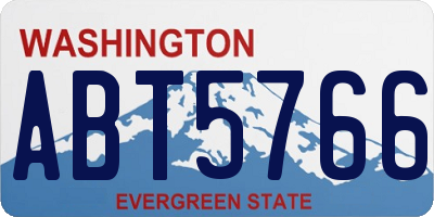 WA license plate ABT5766