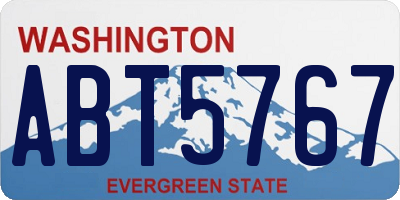 WA license plate ABT5767