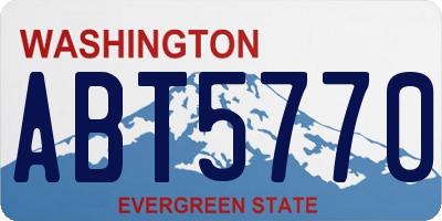 WA license plate ABT5770