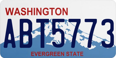 WA license plate ABT5773