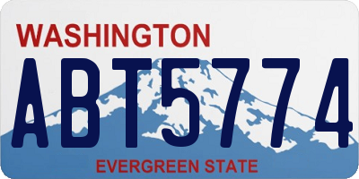 WA license plate ABT5774