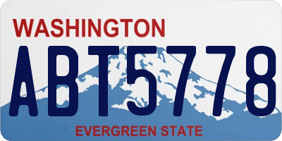 WA license plate ABT5778