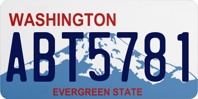 WA license plate ABT5781