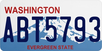 WA license plate ABT5793