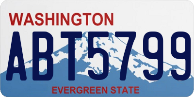 WA license plate ABT5799