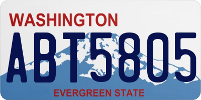 WA license plate ABT5805