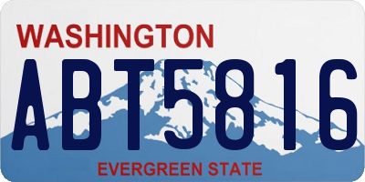 WA license plate ABT5816