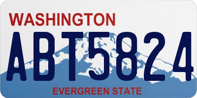 WA license plate ABT5824