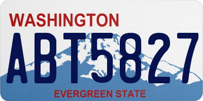 WA license plate ABT5827