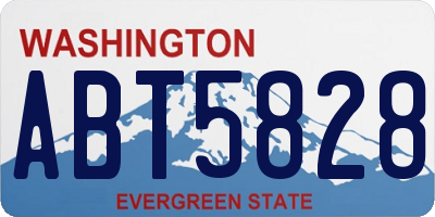 WA license plate ABT5828