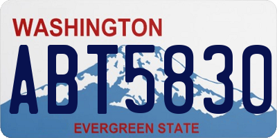 WA license plate ABT5830