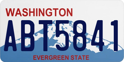 WA license plate ABT5841