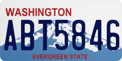 WA license plate ABT5846