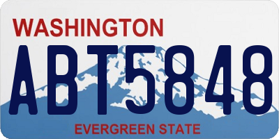 WA license plate ABT5848