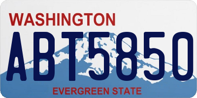 WA license plate ABT5850