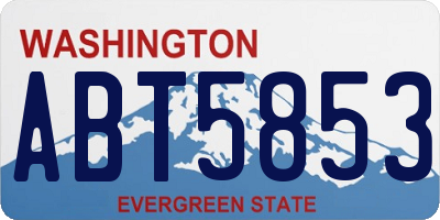 WA license plate ABT5853