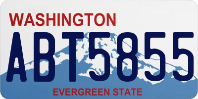 WA license plate ABT5855