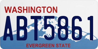 WA license plate ABT5861