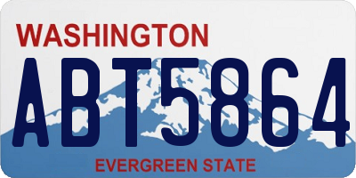 WA license plate ABT5864