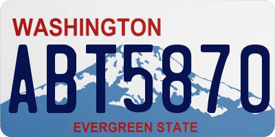 WA license plate ABT5870