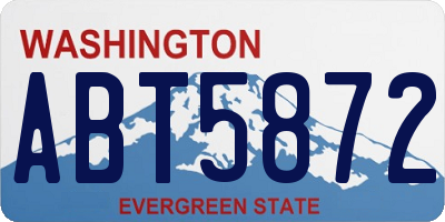 WA license plate ABT5872