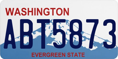 WA license plate ABT5873