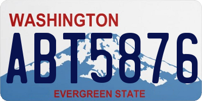WA license plate ABT5876