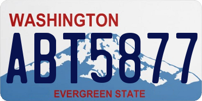 WA license plate ABT5877