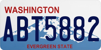 WA license plate ABT5882