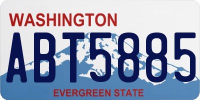WA license plate ABT5885