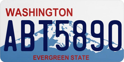 WA license plate ABT5890