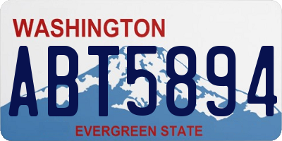 WA license plate ABT5894