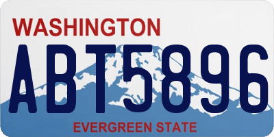 WA license plate ABT5896